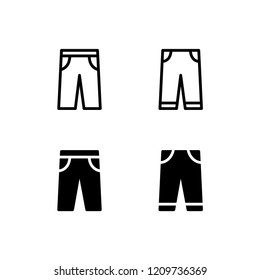 Pants Icon Logo Vector Symbol. Trousers Icon