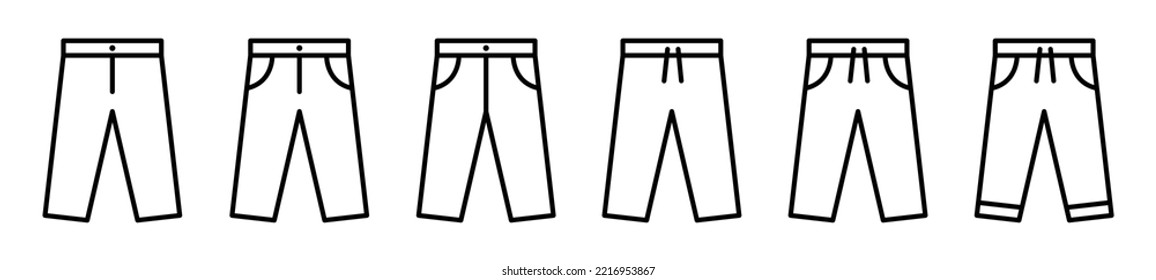 Pants icon. Long pants icon, vector illustration