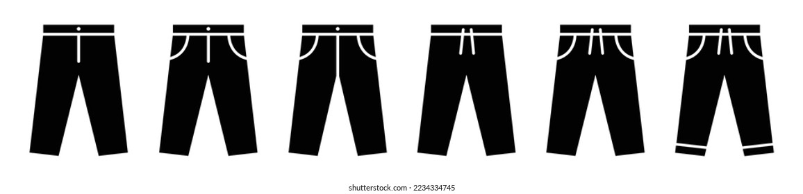 Pants icon. Long pants icon, vector illustration