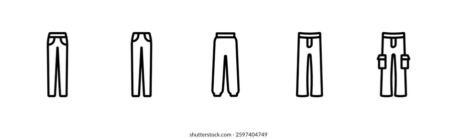 Pants icon. Long pants icon, vector illustration 