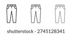 Pants icon in modern thin line style. Symbol Sign Graphic
