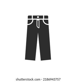 Pants Icon Monochrome Symbol Vector Illustration Stock Vector (Royalty ...