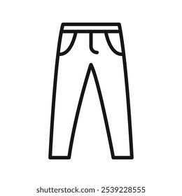Pants icon outline collection or set in black and white