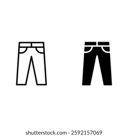 pants icon set color editable