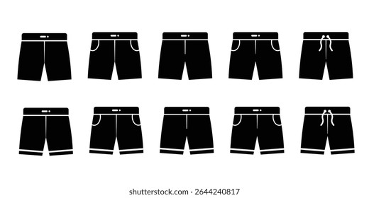Icono de pantalones. Pantalones cortos Icono de relleno, Ilustración vectorial