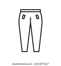 Ícone de calças Contorno fino simples