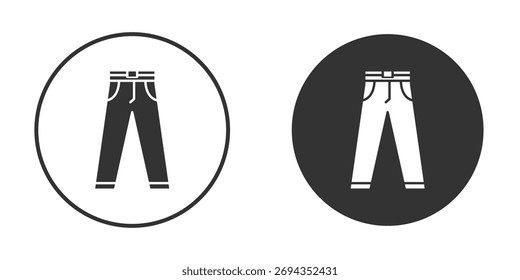 Ícone Calça. Ilustração de vetor simples. Conjunto de Ícones de Silhueta.