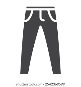 Icono de pantalones Marca de símbolo en estilo relleno