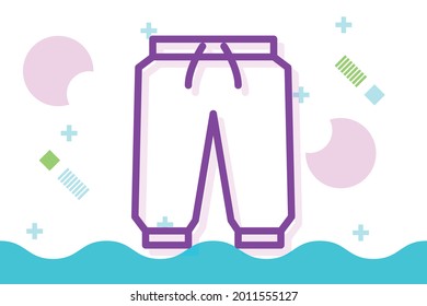 Pants icon symbol sign from modern fashion collection for mobile concept and web apps design. Beauty and clothes related vector line icons. 
