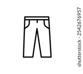 Pants icon Thin line art isolated