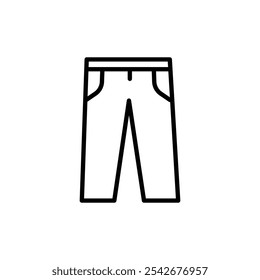 Icono de pantalones Arte de línea fina aislado