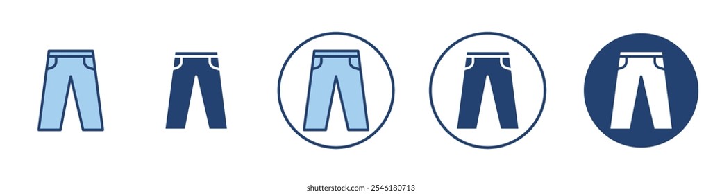 Pants Icon Thin line art isolated