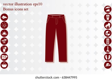 pants icon vector