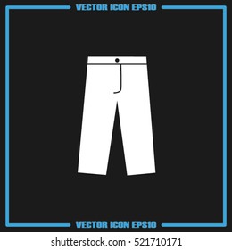Pants icon vector illustration eps10. Isolated badge for website or app - stock infographics