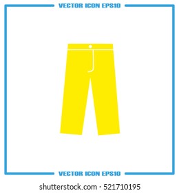 Pants icon vector illustration eps10. Isolated badge for website or app - stock infographics
