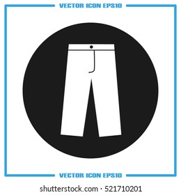 Pants icon vector illustration eps10. Isolated badge for website or app - stock infographics