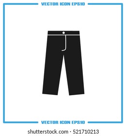 Pants icon vector illustration eps10. Isolated badge for website or app - stock infographics