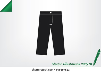 Pants icon vector illustration eps10. Isolated badge for website or app - stock infographics.