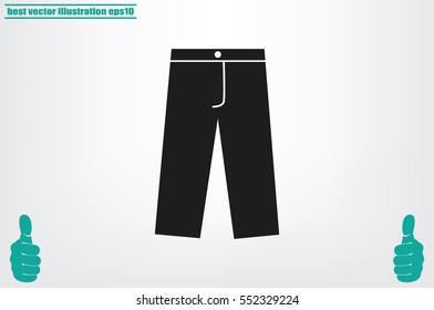 Pants icon vector illustration eps10. Isolated badge for website or app - stock infographics