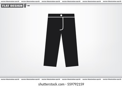 Pants icon vector illustration eps10. Isolated badge for website or app - stock infographics.