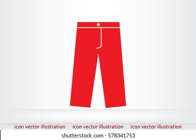 Pants icon vector illustration eps10. Isolated badge for website or app - stock infographics.