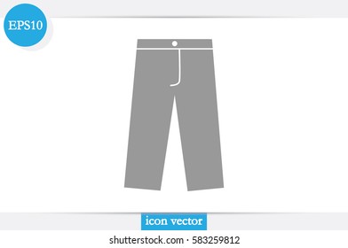 Pants icon vector illustration eps10. Isolated badge for website or app - stock infographics.