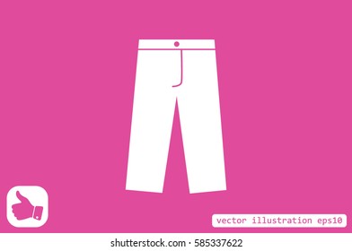 Pants icon vector illustration eps10. Isolated badge for website or app - stock infographics