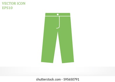 Pants icon vector illustration eps10. Isolated badge for website or app - stock infographics.