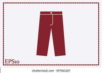 Pants icon vector illustration eps10. Isolated badge for website or app - stock infographics