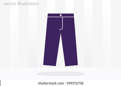 Pants icon vector illustration eps10. Isolated badge for website or app - stock infographics
