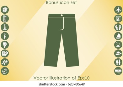 Pants icon vector illustration eps10. Isolated badge for website or app - stock infographics