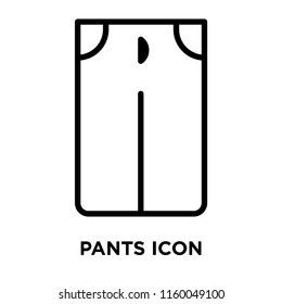 Pants icon vector isolated on white background, Pants transparent sign , line or linear sign, element design in outline style