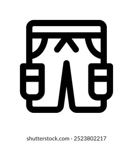 pants icon. vector line icon for your website, mobile, presentation, and logo design.