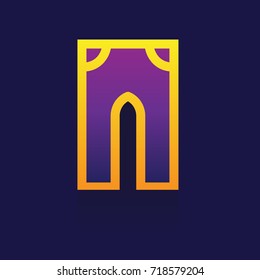 pants Icon. Vector on blue background. logo. Symbols