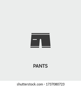 pants icon. pants vector on gray background