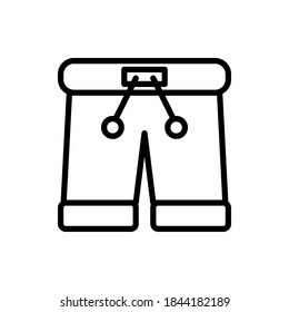 Pants icon vector outline style.
