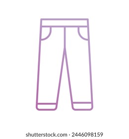 pants icon with white background vector stock illustration