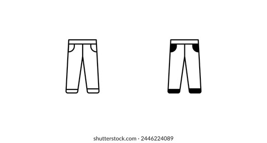 Icono de pantalones con fondo blanco Vector ilustración de stock