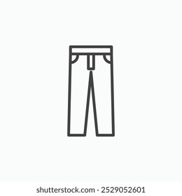 Ícones de calça definidos. ilustração preenchida e de linha
