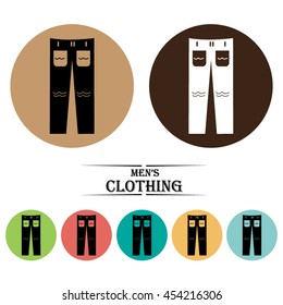 Pants icons set.Vector illustration

