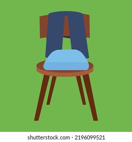 pants and jacket hanging on a chair