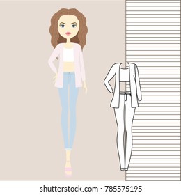 pants, jumper, tank top, outerwear, women's clothing, casual outfit, girl in fashionable clothes, 