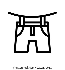 ilustración de icono de línea de pantalones vectorial 
