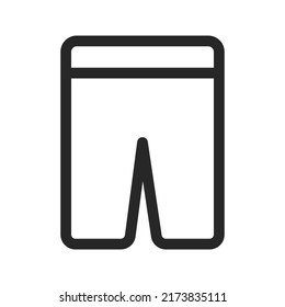 Pants line icon, vector illustration isolated on white background. Editable stroke.