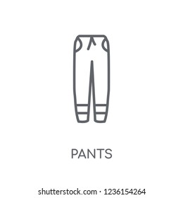 Pants linear icon. Modern outline Pants logo concept on white background from Clothes collection. Suitable for use on web apps, mobile apps and print media.