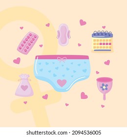 pants and menstruation set items