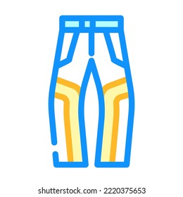 Hose Motorrad Farbe Symbol Vektorgrafik. Motorradschild für Hosen. einzelne Symbolillustration