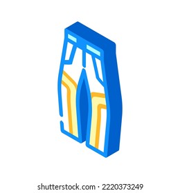 vector de icono isométrico de la motocicleta de los pantalones. señal de la motocicleta de los pantalones. ilustración de símbolo aislado