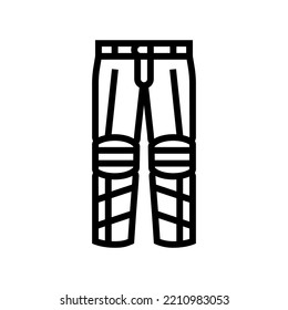 pants motorcycle line icon vector. pants motorcycle sign. isolated contour symbol black illustration
