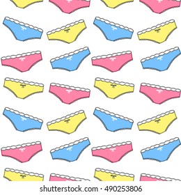 Pants seamless funny pattern cute design yellow blue pink colour